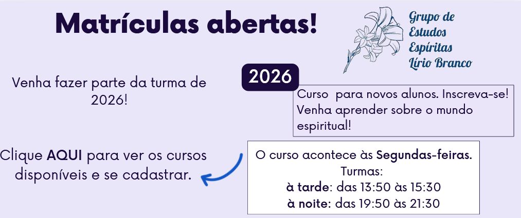 Matrículas abertas para os cursos de 2026. Clique aqui.