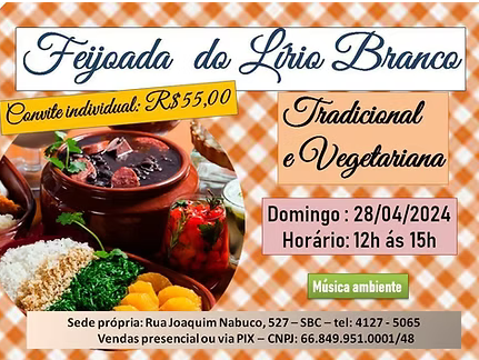 panfleto de evento anterior de feijoada
